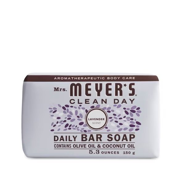 Clean Day Organic Lavender Scent Bar Soap 5.3 oz, Mrs. Meyers Clean Day, Mfr#: 11165